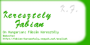keresztely fabian business card
