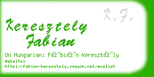keresztely fabian business card